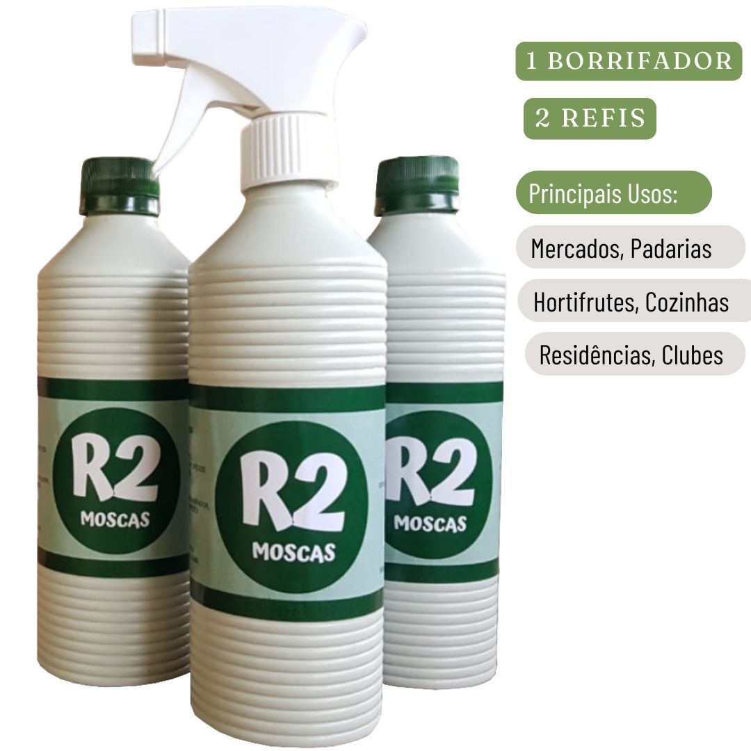 Kit 3 (1 Borrifador + 2 Refis ) 500ml cada